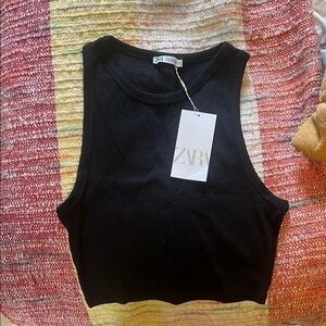 Zara Classic Black Crop Top